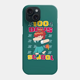 100 days of school featuring a dabbing Football #1 Phone Case