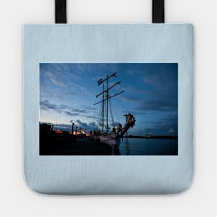 Tall Ship docked for the night Tote