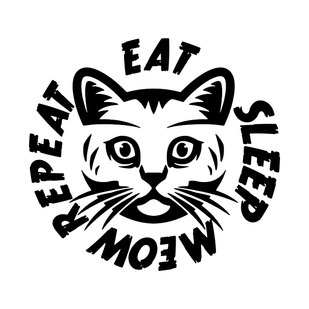 Eat Sleep Meow Repeat by PaletteDesigns