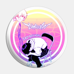 NGE! Shinji Ikari chair Kaworu balloon SAD BOY HOURS VERSION Pin