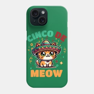 Cinco De Meow Cat Lover Phone Case