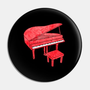 Red Piano Pin