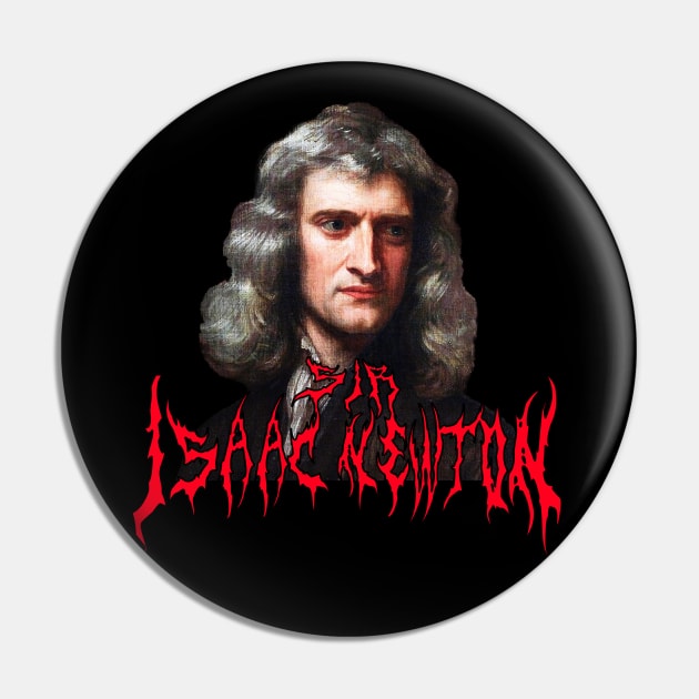 Sir Isaac Newton Metal Pin by blueversion