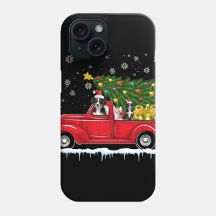 Red Truck pick up Bernese Mountain Christmas  lover gift T-Shirt Phone Case