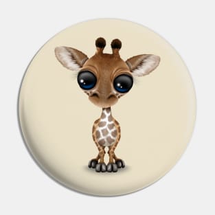 Cute Curious Baby Giraffe Pin