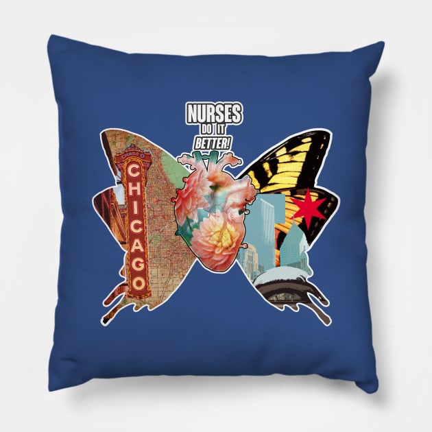 chicago nurse Pillow by The Losers Club