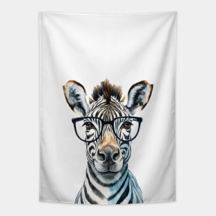 Funny Zebra Wearing glasses Tapestry