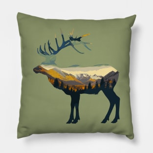 North American Elk Pillow