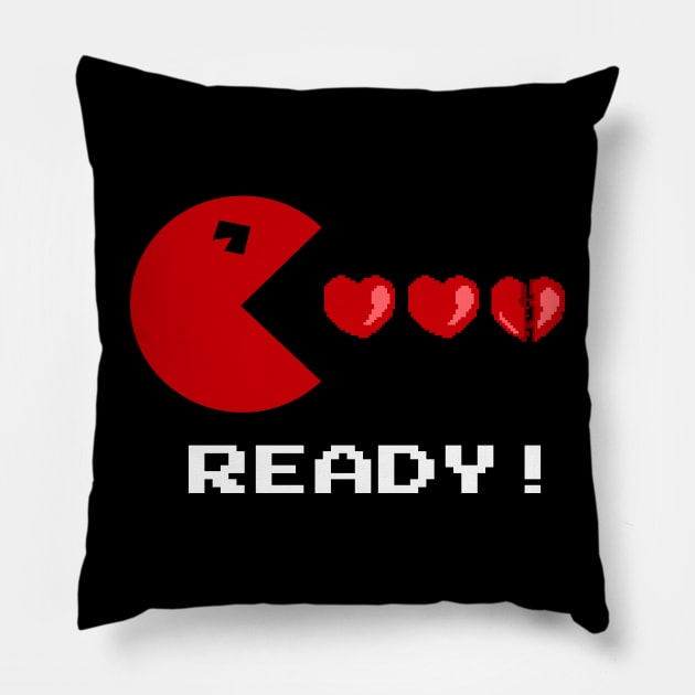 Pacman Valentines Pillow by sopiansentor8