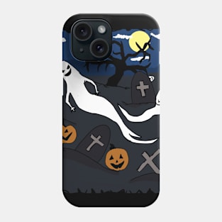 Halloween night with ghosts Phone Case