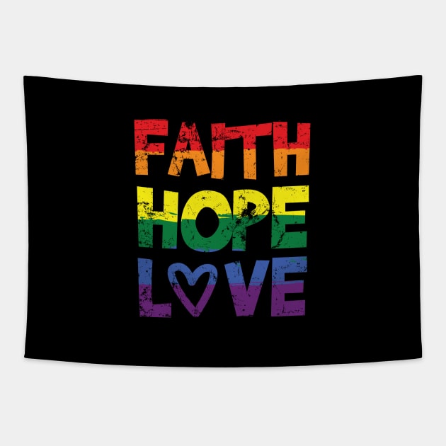 Faith Hope Love Tapestry by Madelyn_Frere