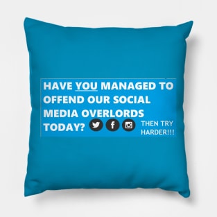 Social Media Overlords Pillow