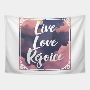 LIVE LOVE REJOICE Christian Inspirational Bible Verse 2 Corinthians 13 Tapestry