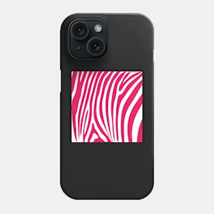 Hot Pink Zebra Pattern Phone Case