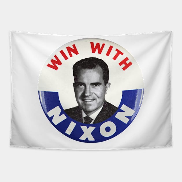 Richard M Nixon Presidential Campaign Button Design Tapestry by Naves