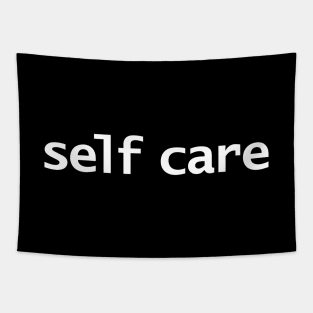 Self Care Minimal Typography White Text Tapestry