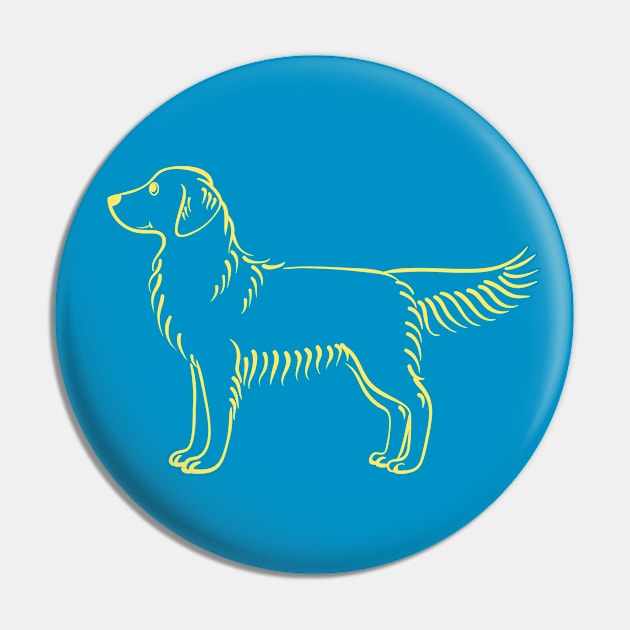 Standing Golden Retriever Pin by illucalliart