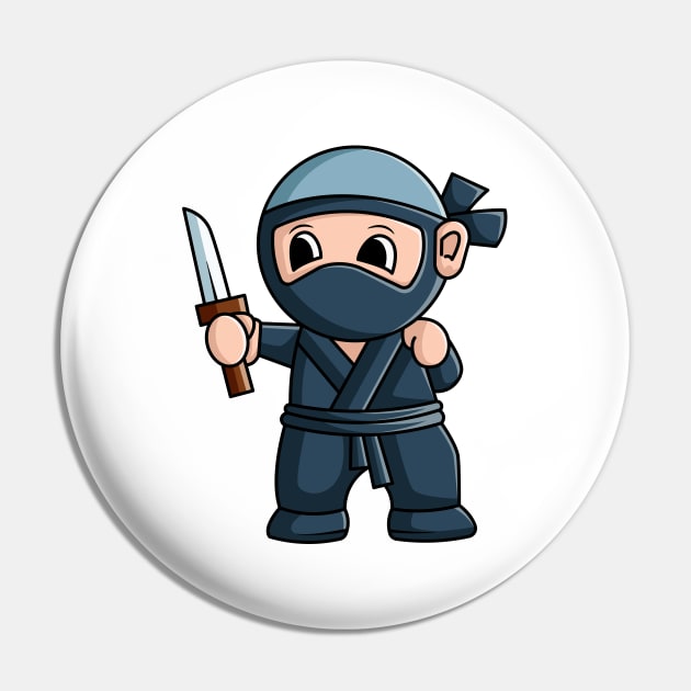 vector illustration design of a cute cartoon ninja wearing a mask Pin by danarrr