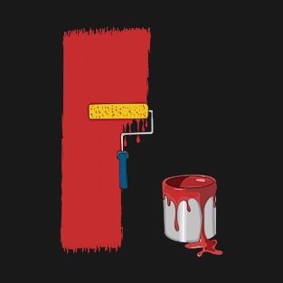 Facade Painting - Red Wall Art Painter T-Shirt