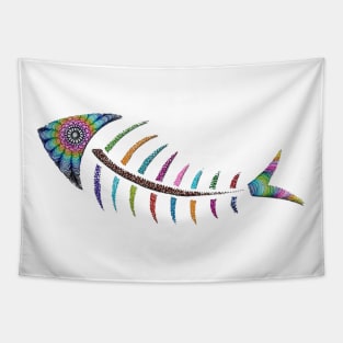 Fish Drawing Art Tapestry