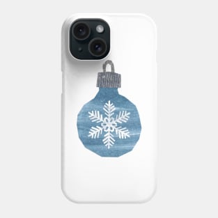 Bauble - Blue small snowflake Phone Case