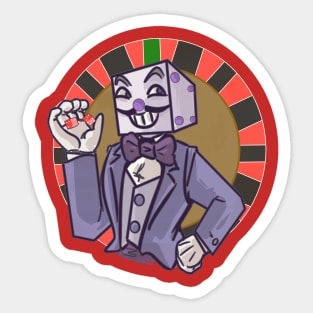 Gulping King Dice Sticker - Gulping King Dice The Cuphead Show