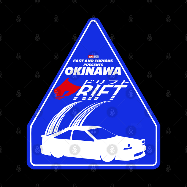 Drifting Okinawa Street Sign Initial D Takumi Fujiwara AE86 Fast and Furious Fast X by ArtIzMuzikForTheEyez