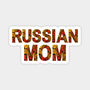 Russian mom in khokhloma traditional pattern Magnet