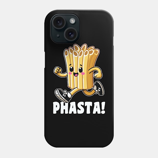 Phasta Funny Pasta Running At The Gym Phone Case by valiantbrotha