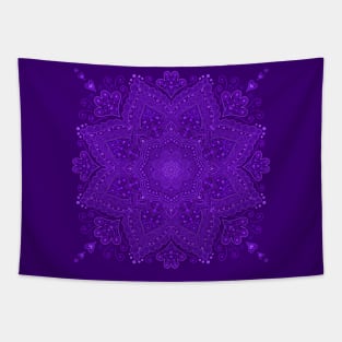 Purple Fantasy Mandala Tapestry