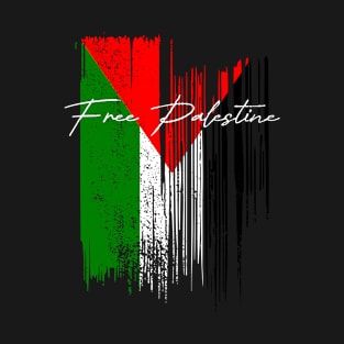 Free Palestine Abstract Flag T-Shirt