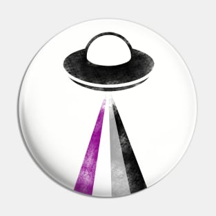 Gaylien Asexual Pride UFO Pin