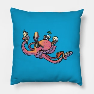 Beachin Summer Octopus Pillow