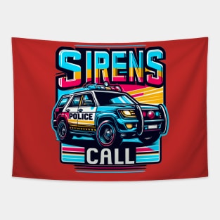 Police Car Tapestry