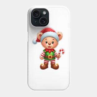 Cute Christmas Elf Bear Kawaii Phone Case