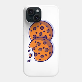 Chocolate Cookies Cartoon Vector Icon Illustration Phone Case