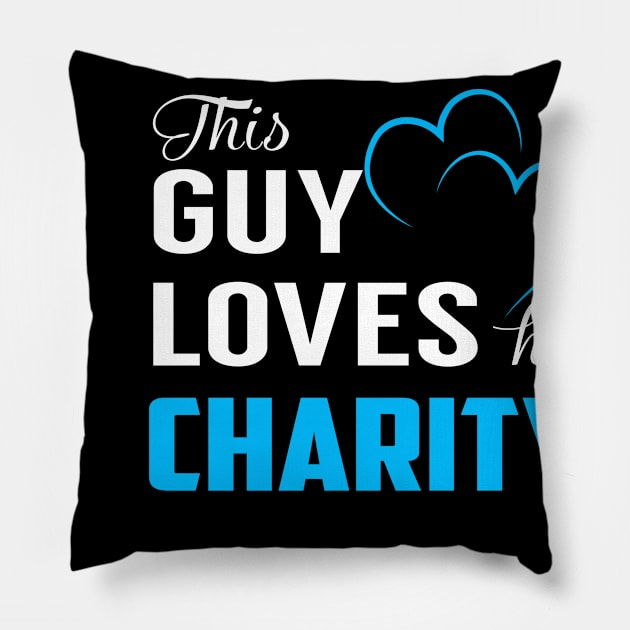 This Guy Loves His CHARITY Pillow by TrudiWinogradqa