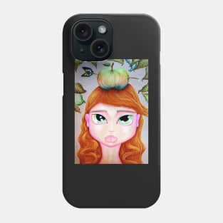 Girl With Apple On Her Head Phone Case