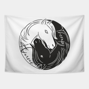 Yin Yang  horse therapy Tapestry