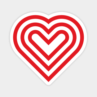 red heart shape lines Magnet