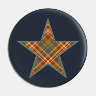 Muted plaid star design Pin