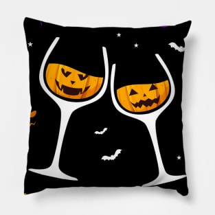 Happy Hallowine Halloween Wine Drinking Pillow