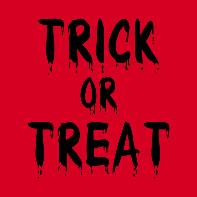 Bloody Trick or Treat Sign (White) by quoteee