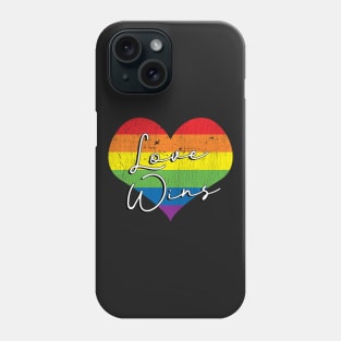 Love Wins - Gay Rainbow Heart Gift product Phone Case