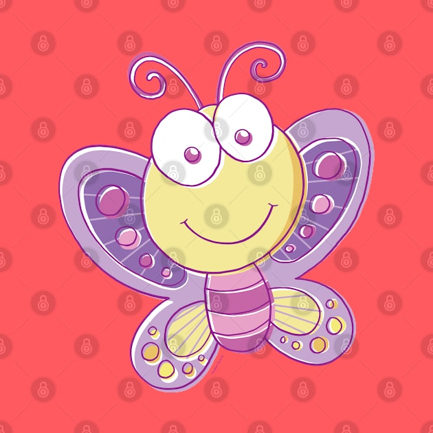 Cute Cartoon Butterfly by vaughanduck