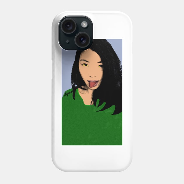 FUNNY GIRL - GREEN Phone Case by NYWA-ART-PROJECT