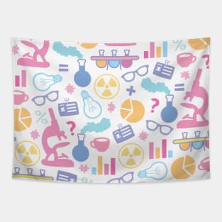 Pastel Science Pattern Tapestry