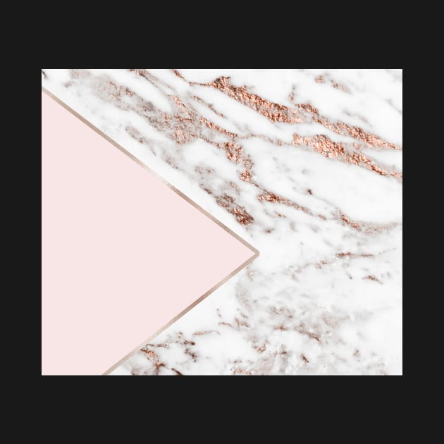 Blush pink geo - rose gold marble by marbleco