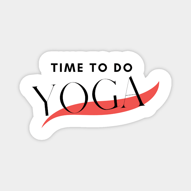 Time to Yoga Magnet by ABCSHOPDESIGN