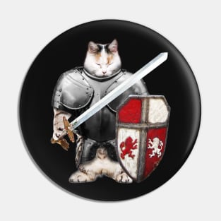 Cat Knight Pin